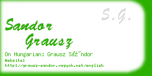sandor grausz business card